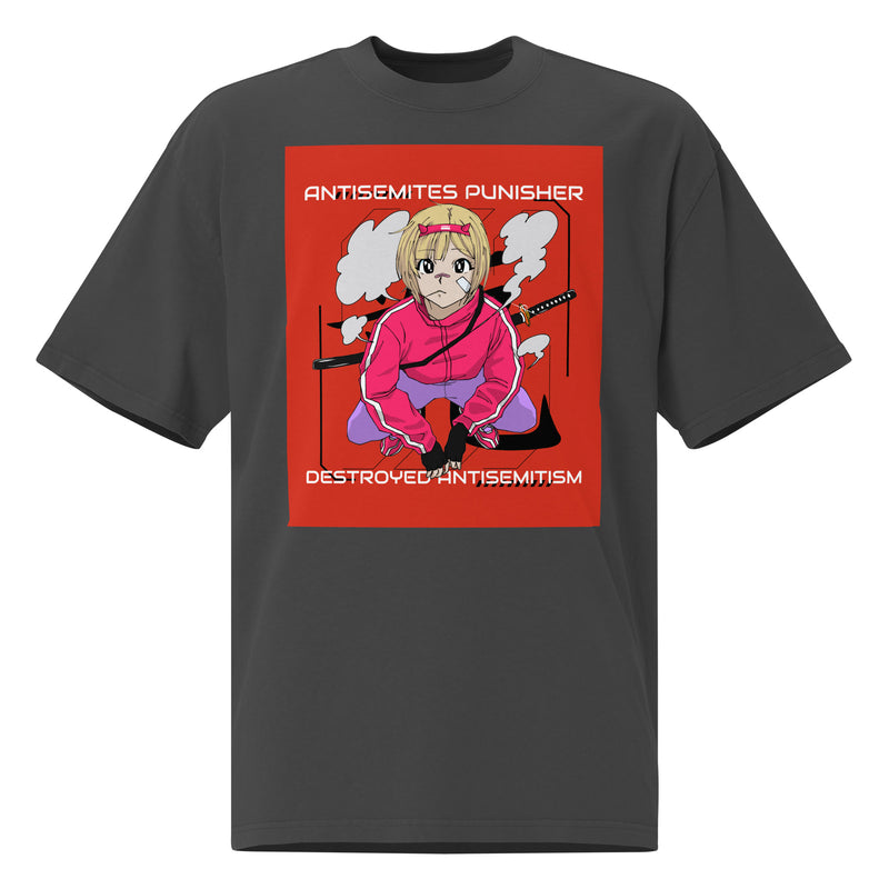 Antisemites Punisher | Unisex Oversized Faded T-Shirt