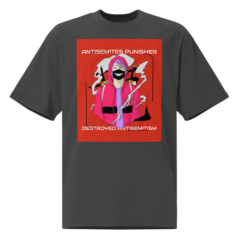 Antisemites Punisher | Unisex Oversized Faded T-Shirt