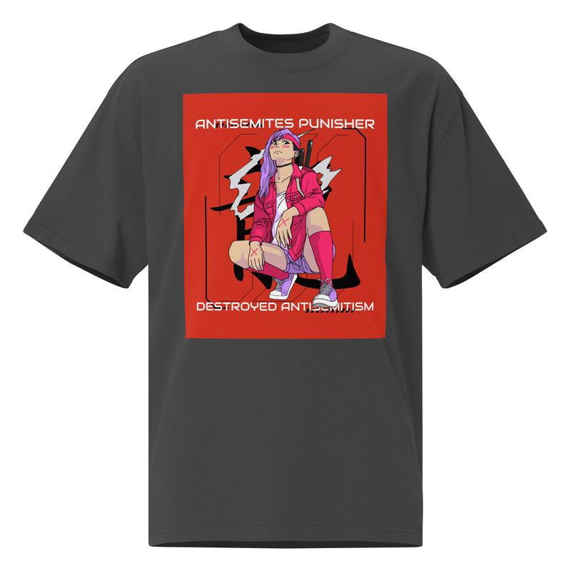 Antisemites Punisher | Unisex Oversized Faded T-Shirt