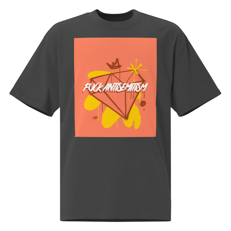 Fuck Antisemitism Graffiti | No Antisemitism | Unisex Oversized Faded T-Shirt
