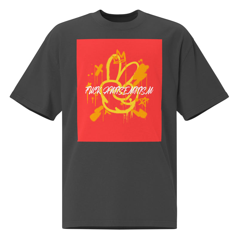 Fuck Antisemitism Graffiti | No Antisemitism | Unisex Oversized Faded T-Shirt
