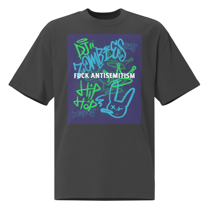 Fuck Antisemitism Graffiti | No Antisemitism | Unisex Oversized Faded T-Shirt