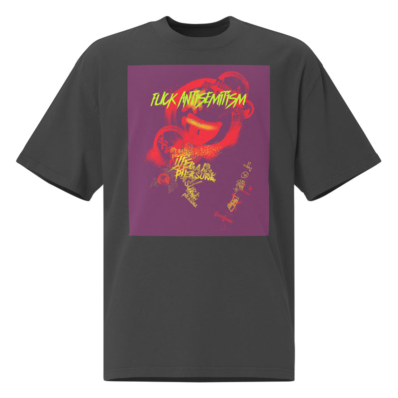 Fuck Antisemitism Graffiti | No Antisemitism | Unisex Oversized Faded T-Shirt