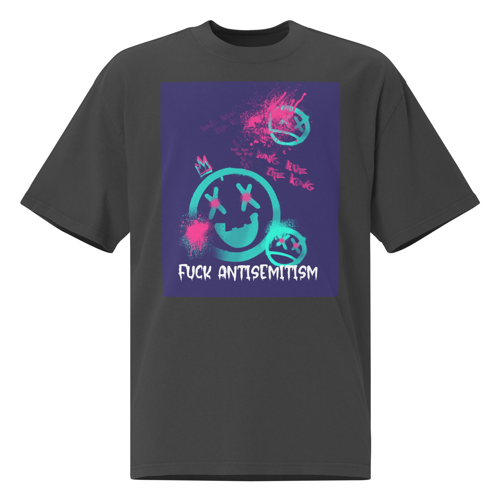 Fuck Antisemitism Graffiti | No Antisemitism | Unisex Oversized Faded T-Shirt