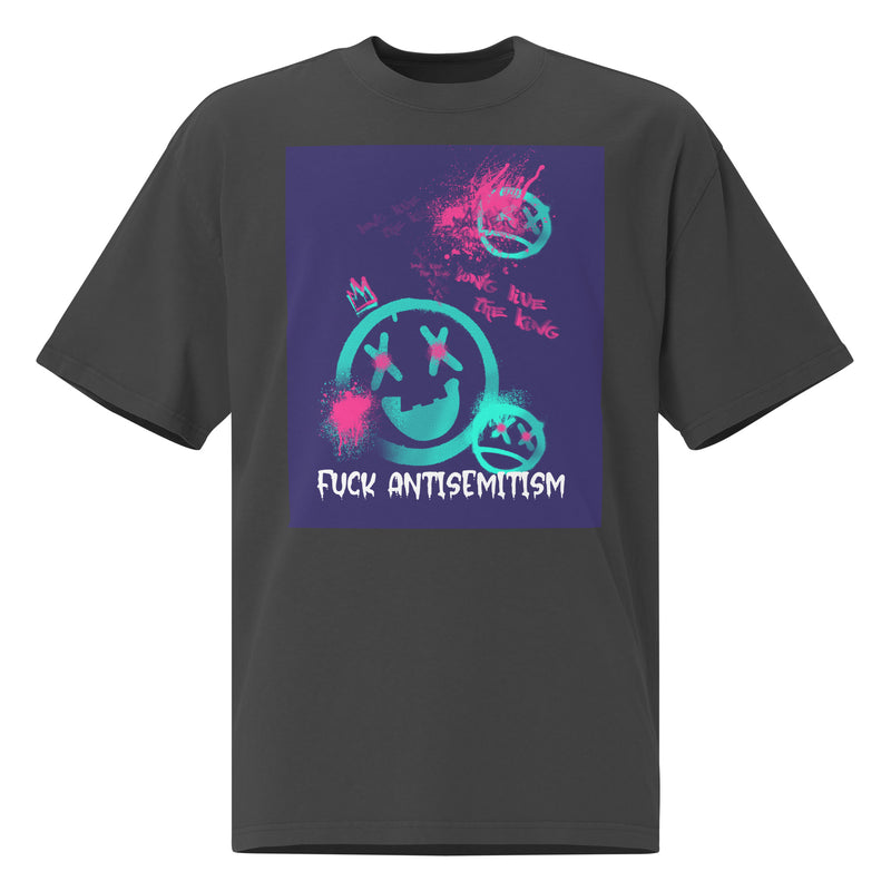 Fuck Antisemitism Graffiti | No Antisemitism | Unisex Oversized Faded T-Shirt