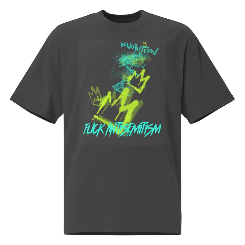 Fuck Antisemitism Graffiti | No Antisemitism | Unisex Oversized Faded T-Shirt