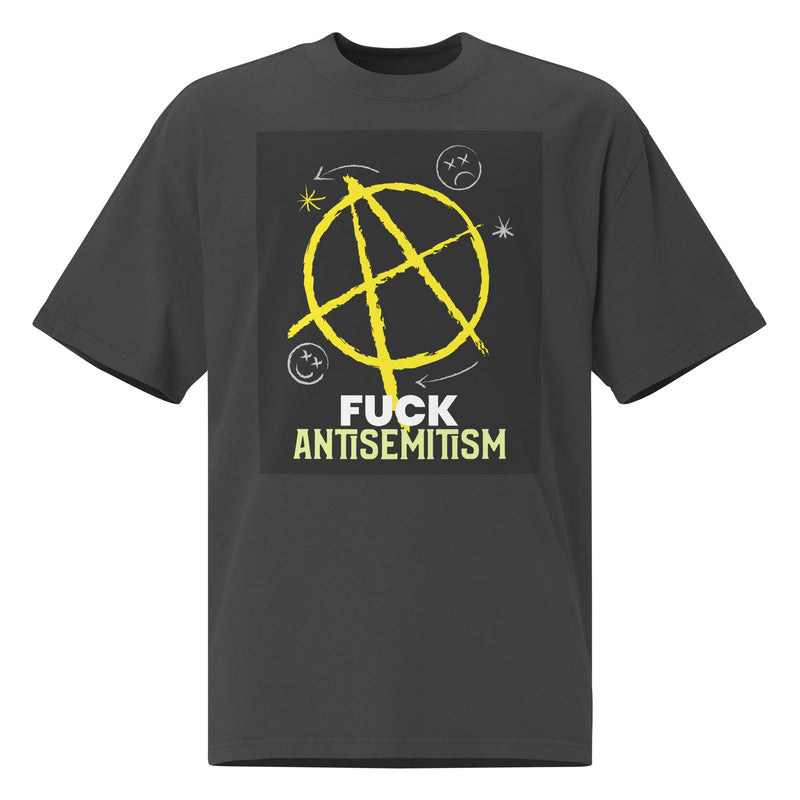 Fuck Antisemitism Graffiti | No Antisemitism | Unisex Oversized Faded T-Shirt