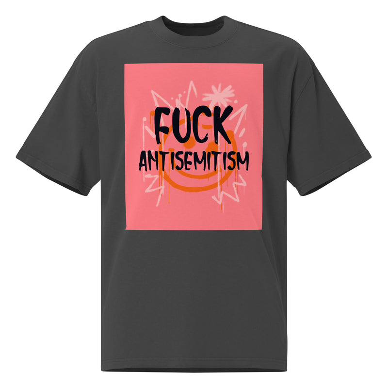 Fuck Antisemitism Graffiti | No Antisemitism | Unisex Oversized Faded T-Shirt