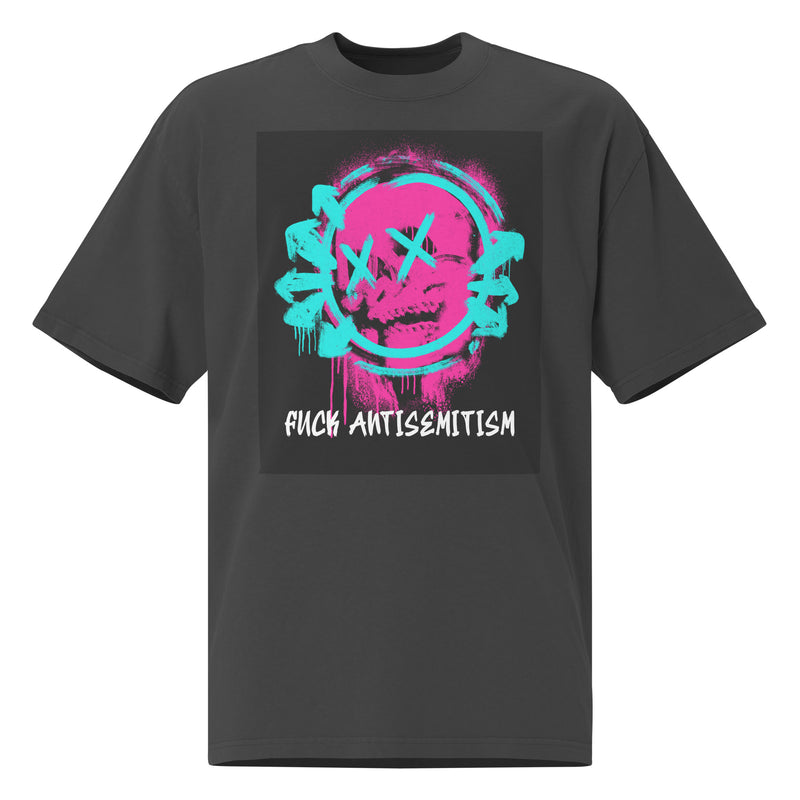 Fuck Antisemitism Graffiti | No Antisemitism | Unisex Oversized Faded T-Shirt