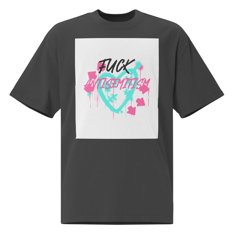 Fuck Antisemitism Graffiti | No Antisemitism | Unisex Oversized Faded T-Shirt