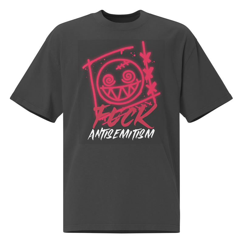 Fuck Antisemitism Graffiti | No Antisemitism | Unisex Oversized Faded T-Shirt
