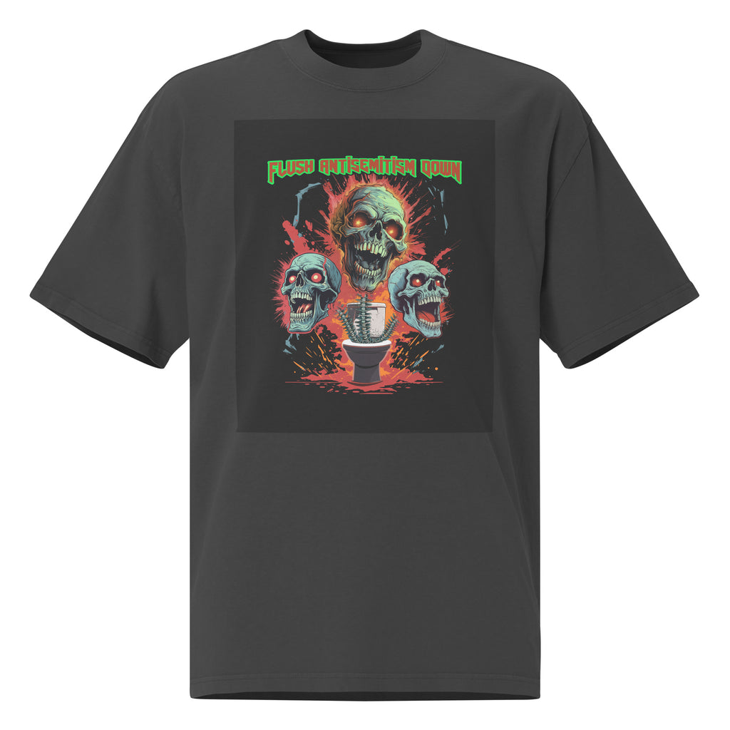 Horror Movie | Antisemitism | Unisex Oversized Faded T-Shirt