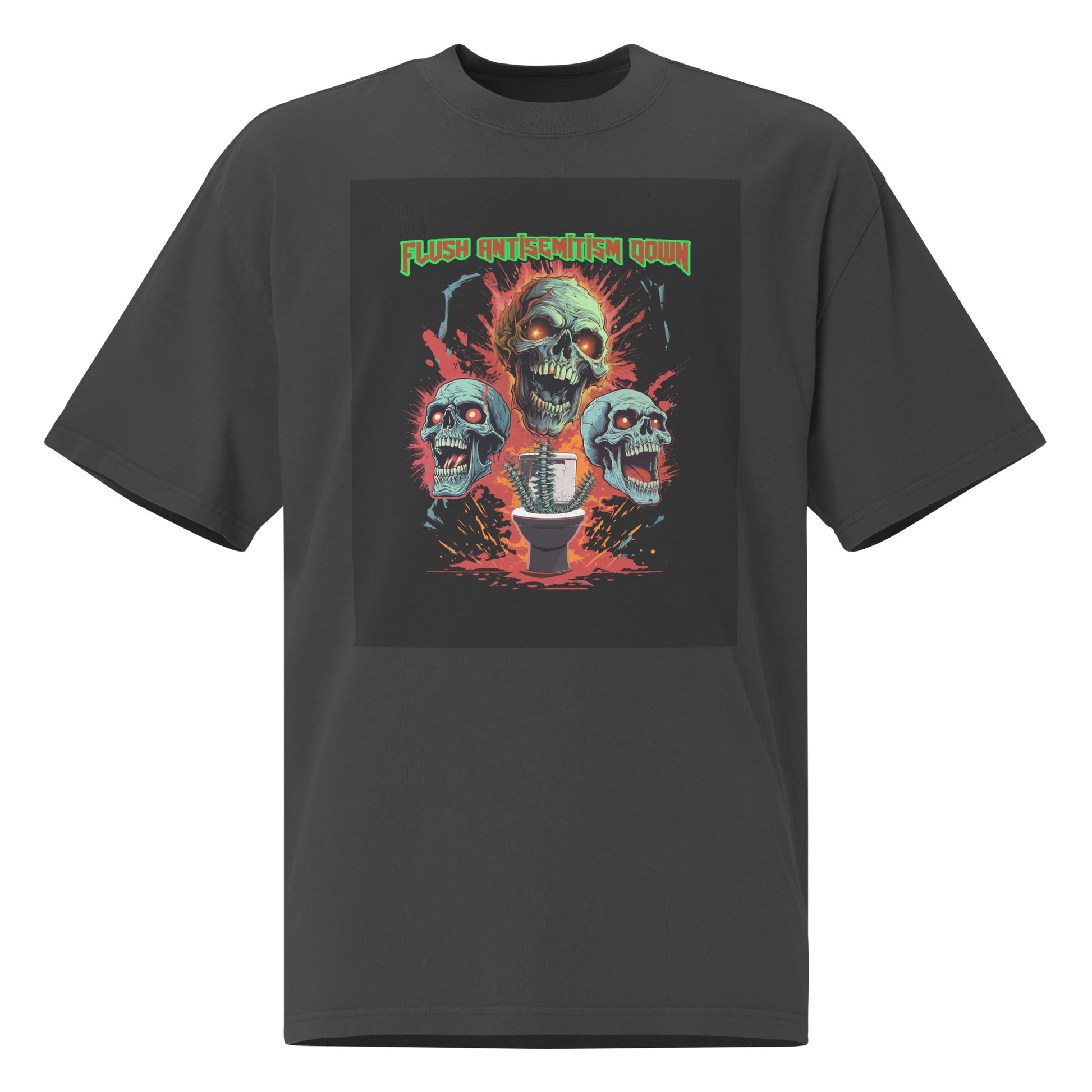 Horror Movie | Antisemitism | Unisex Oversized Faded T-Shirt
