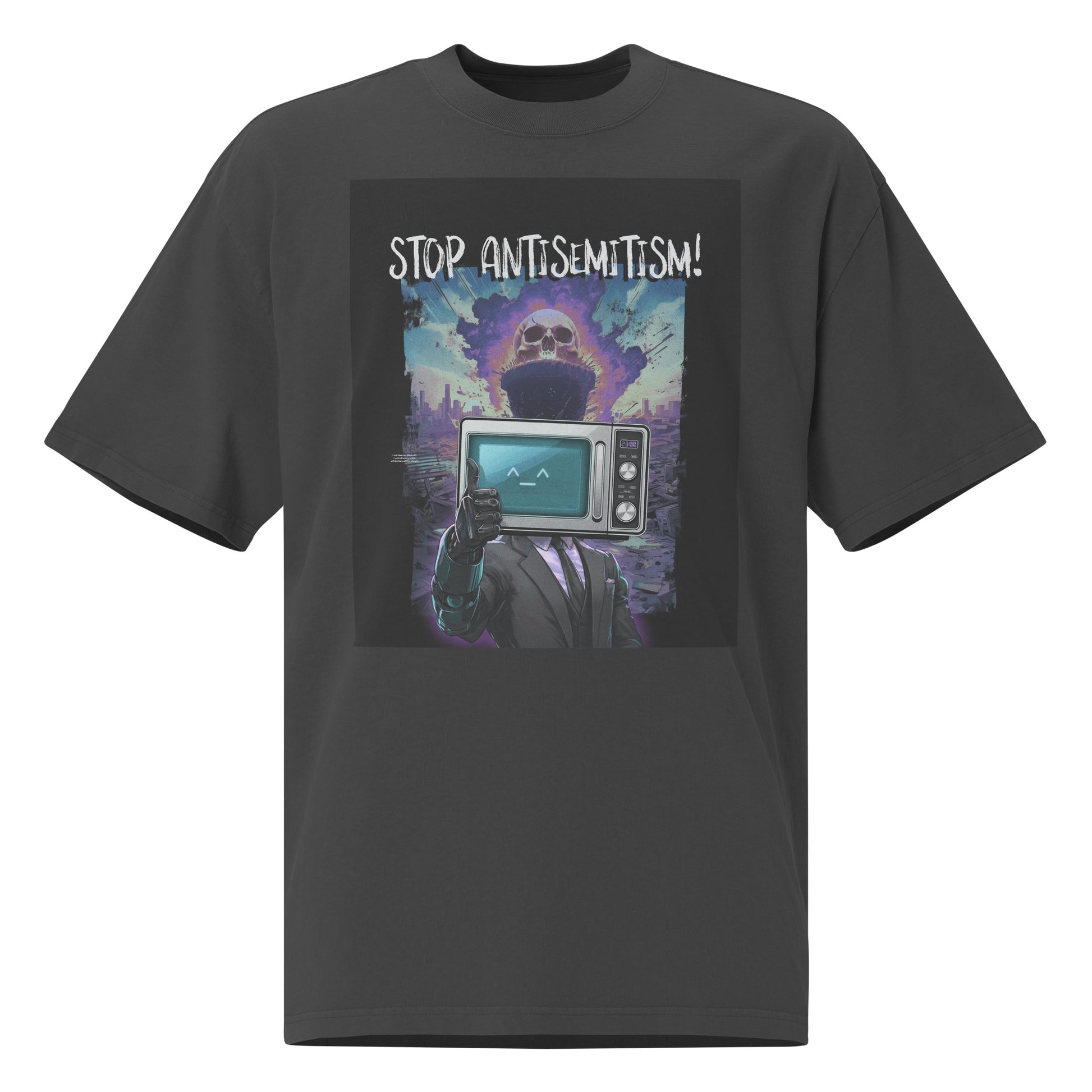 Horror Movie | Antisemitism | Unisex Oversized Faded T-Shirt