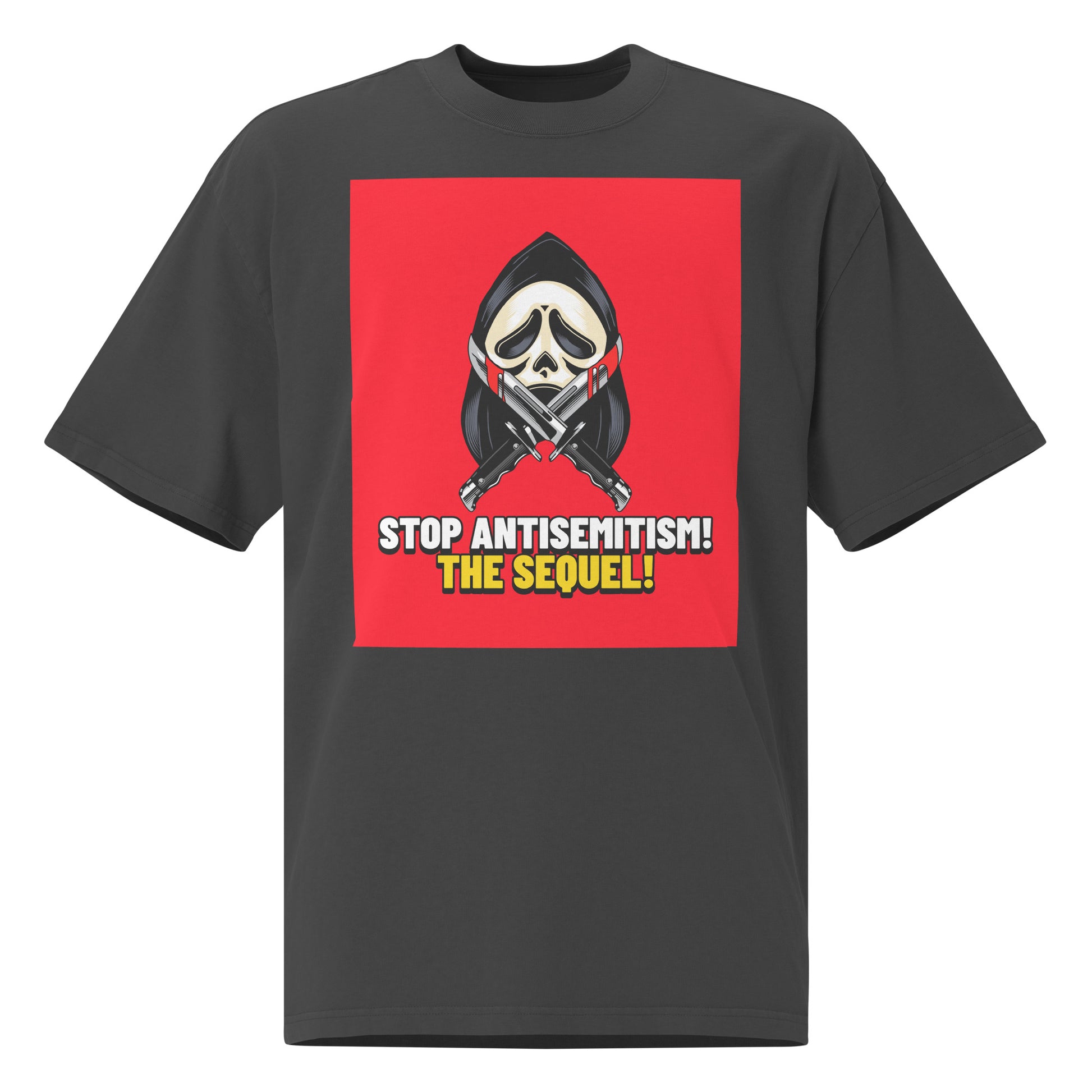 Horror Movie | Antisemitism | Unisex Oversized Faded T-Shirt