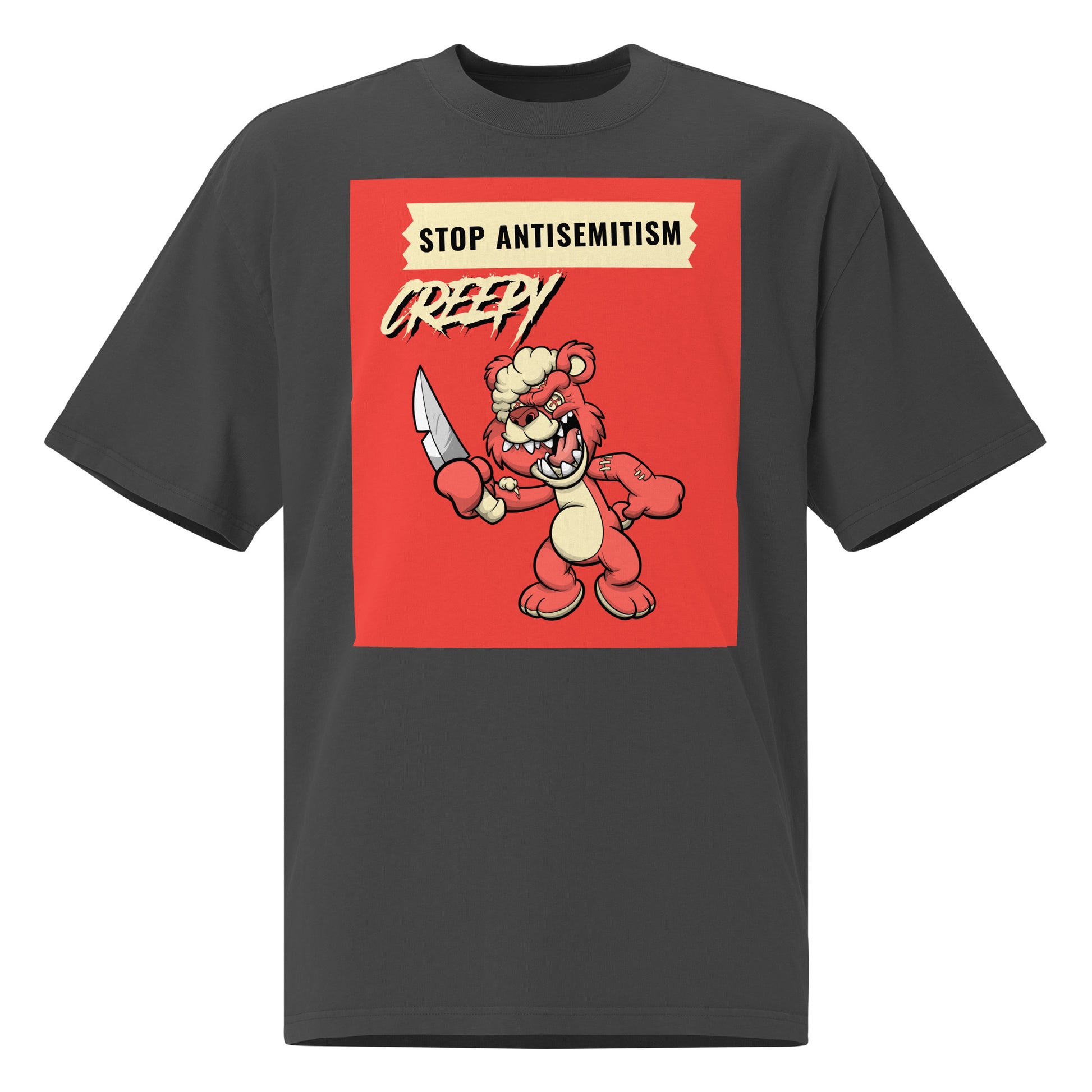 Horror Movie | Antisemitism | Unisex Oversized Faded T-Shirt