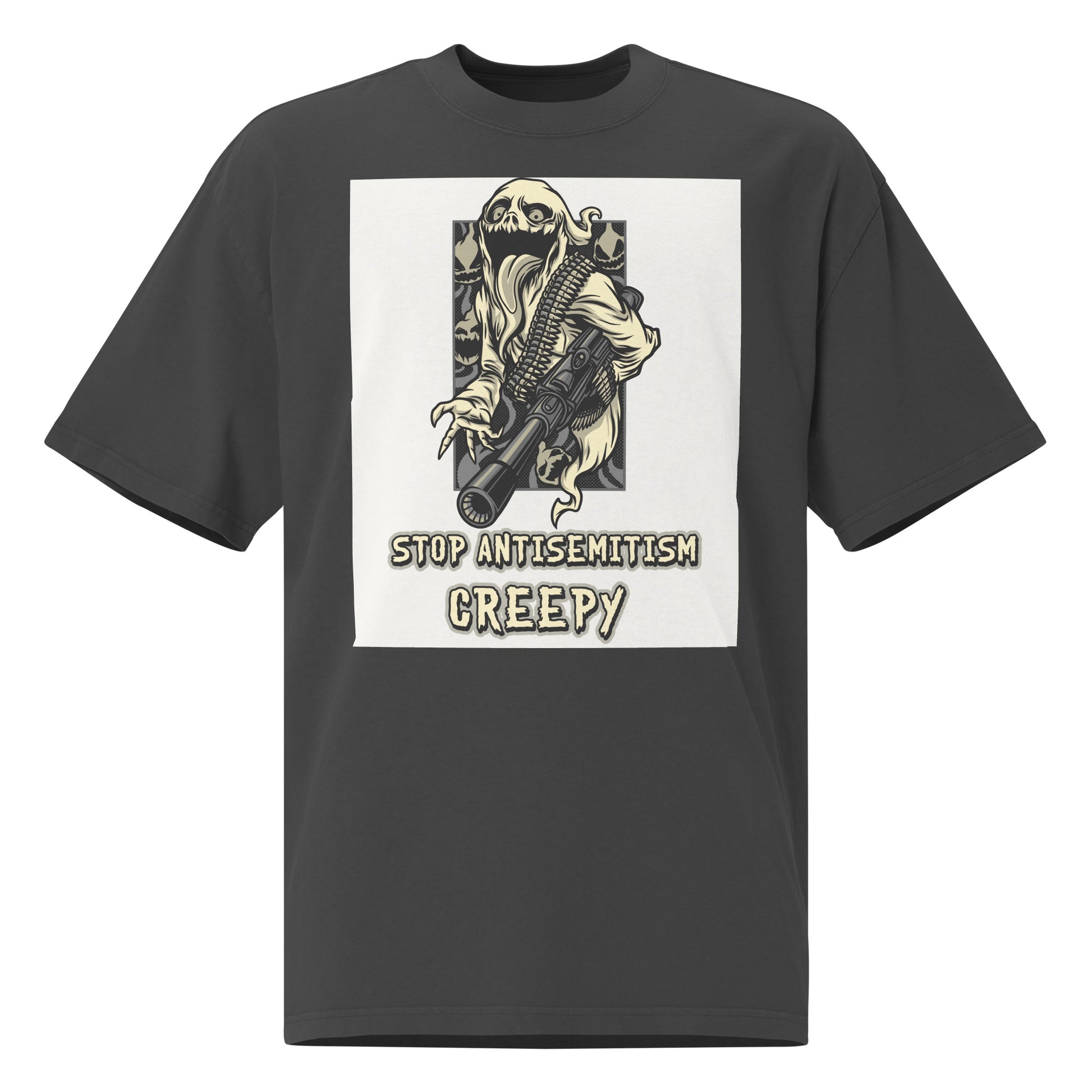 Horror Movie | Antisemitism | Unisex Oversized Faded T-Shirt