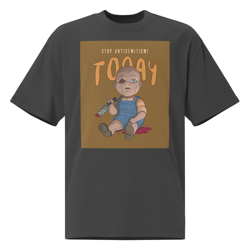 Horror Movie | Antisemitism | Unisex Oversized Faded T-Shirt