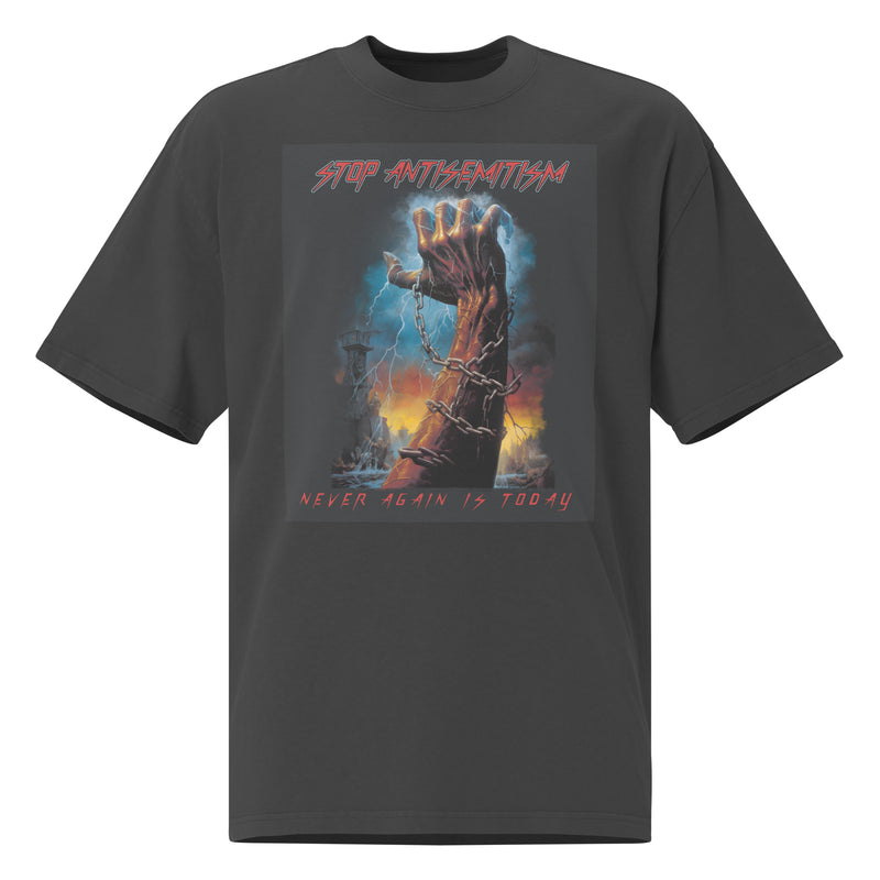 Horror Movie | Antisemitism | Unisex Oversized Faded T-Shirt