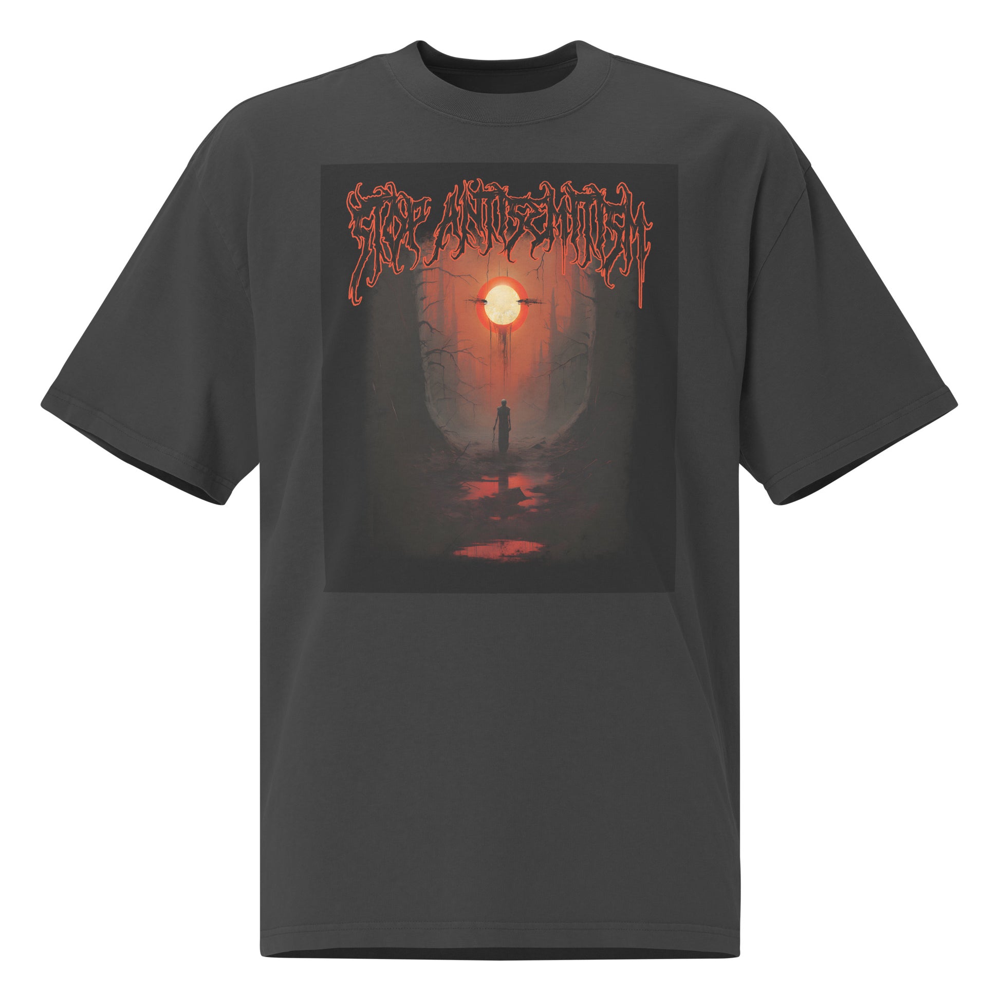 Horror Movie | Antisemitism | Unisex Oversized Faded T-Shirt