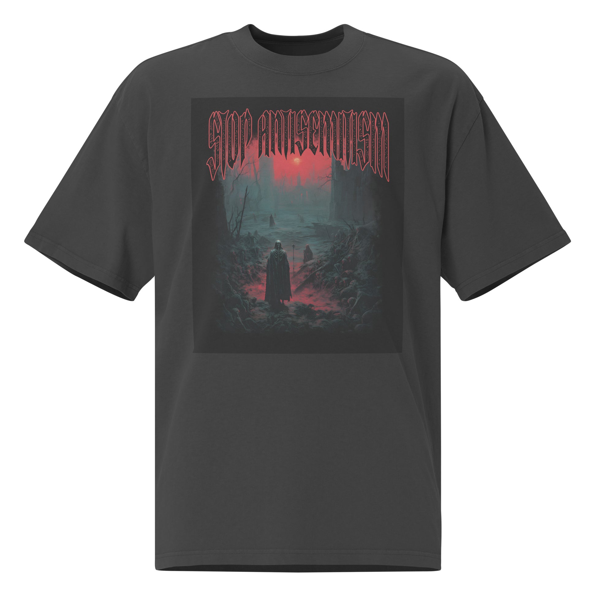 Horror Movie | Antisemitism | Unisex Oversized Faded T-Shirt