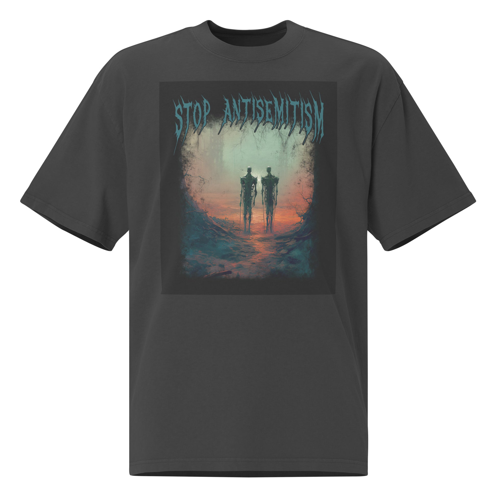 Horror Movie | Antisemitism | Unisex Oversized Faded T-Shirt