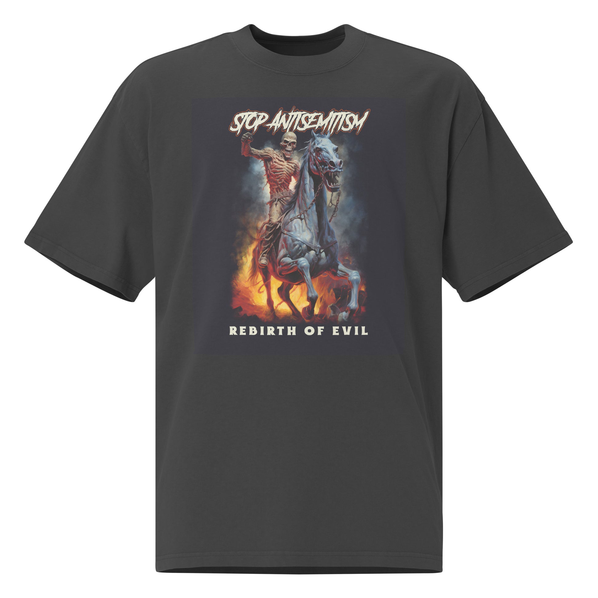 Horror Movie | Antisemitism | Unisex Oversized Faded T-Shirt