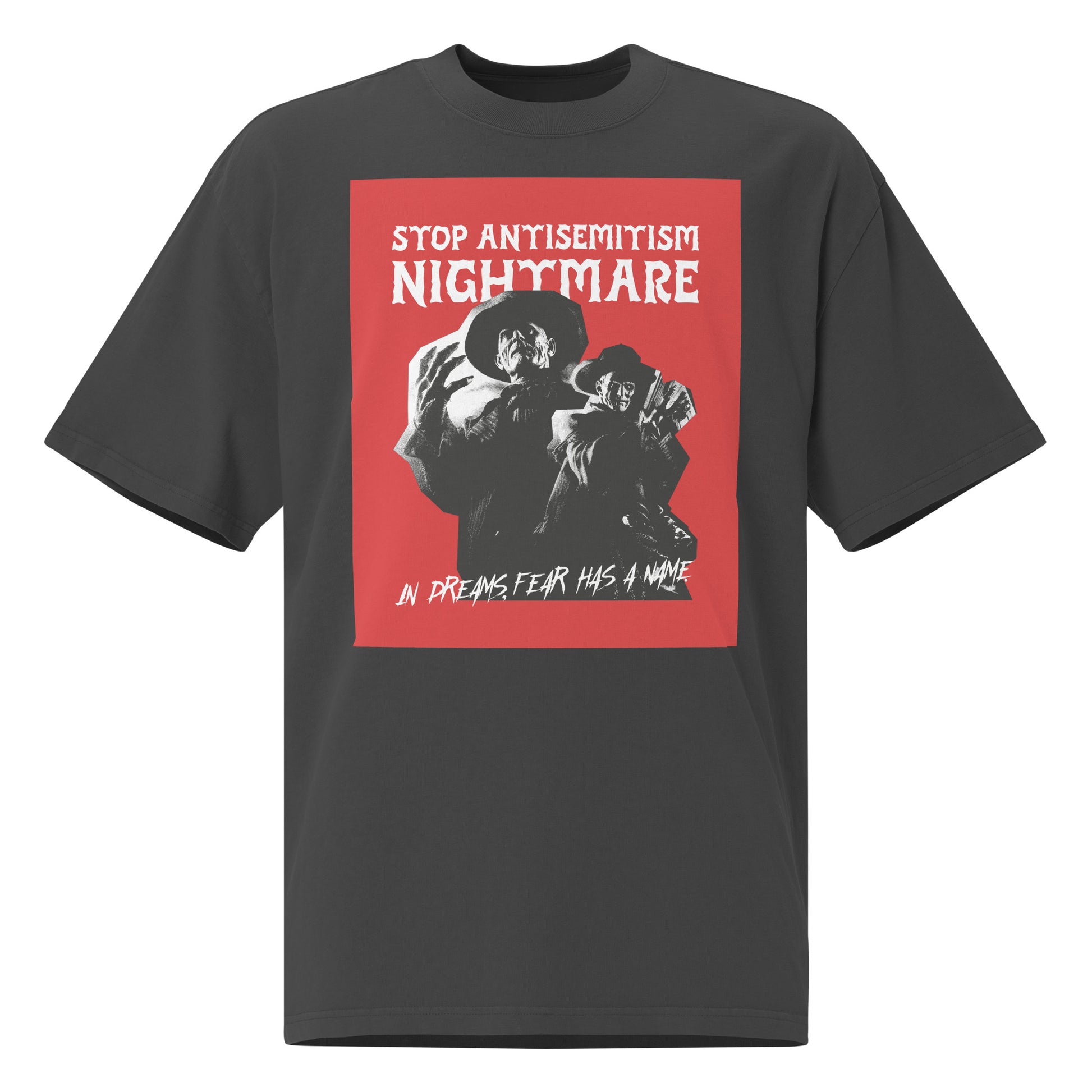 Horror Movie | Antisemitism | Unisex Oversized Faded T-Shirt