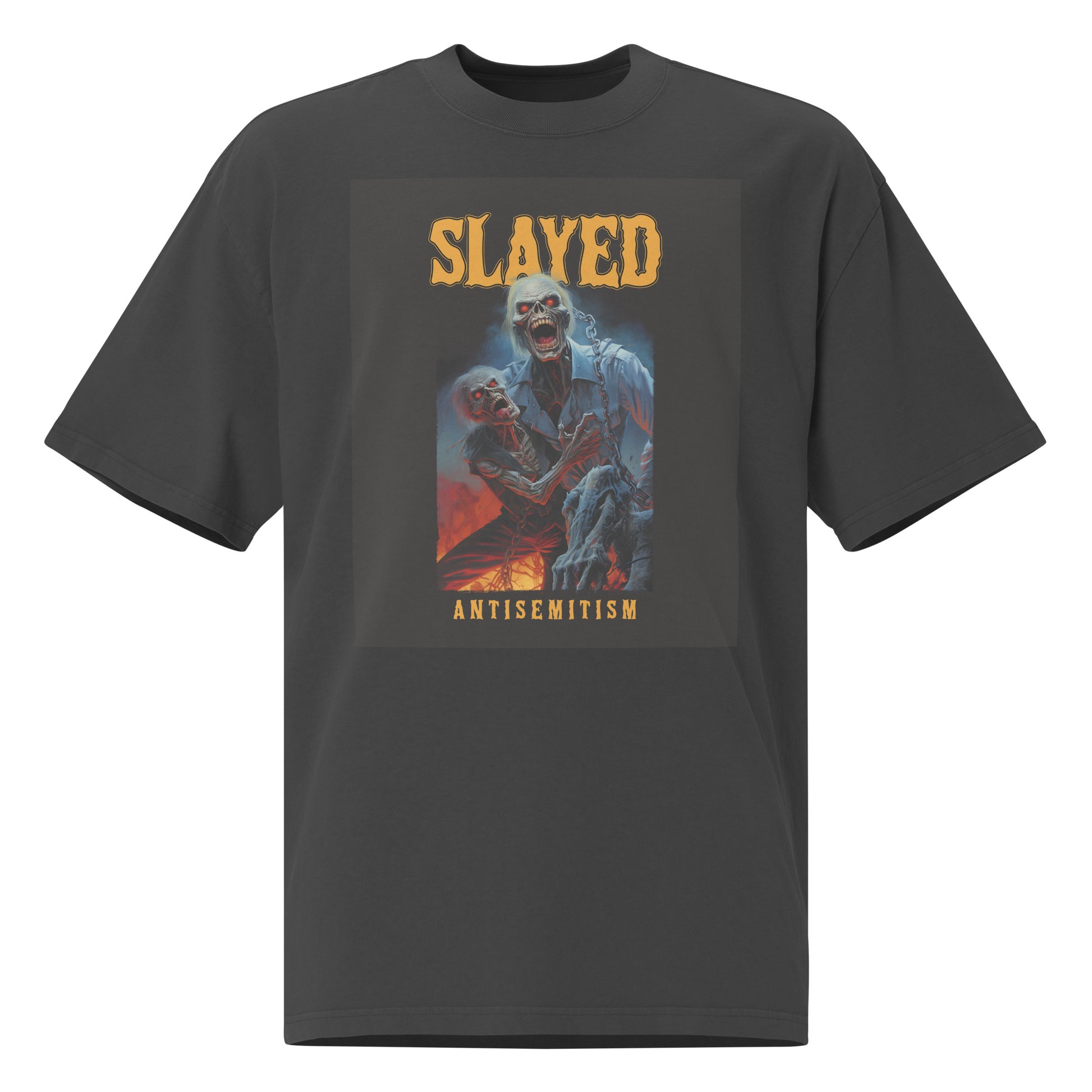 Horror Movie | Antisemitism | Unisex Oversized Faded T-Shirt