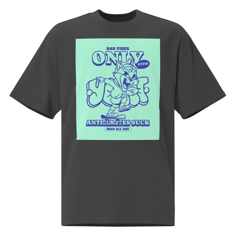 Streetart Graffiti Cartoon | Antisemitism | Unisex Oversized Faded T-Shirt