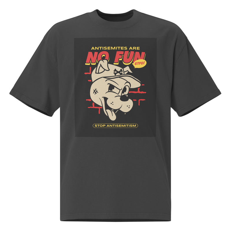 Streetart Graffiti Cartoon | Antisemitism | Unisex Oversized Faded T-Shirt