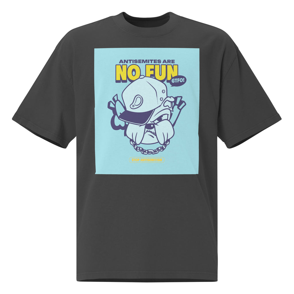 Streetart Graffiti Cartoon | Antisemitism | Unisex Oversized Faded T-Shirt
