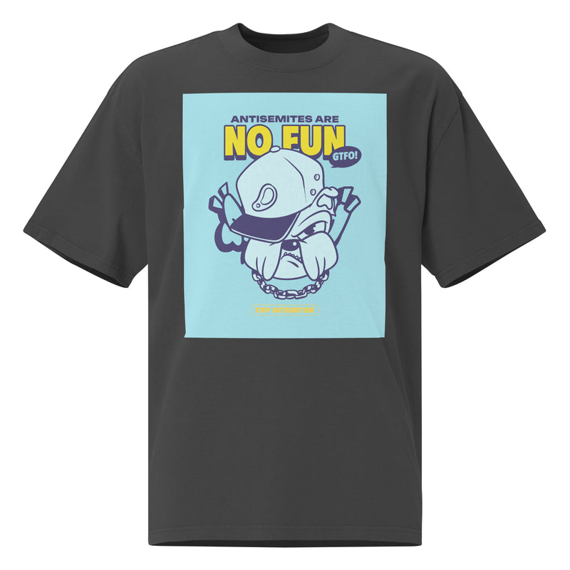 Streetart Graffiti Cartoon | Antisemitism | Unisex Oversized Faded T-Shirt