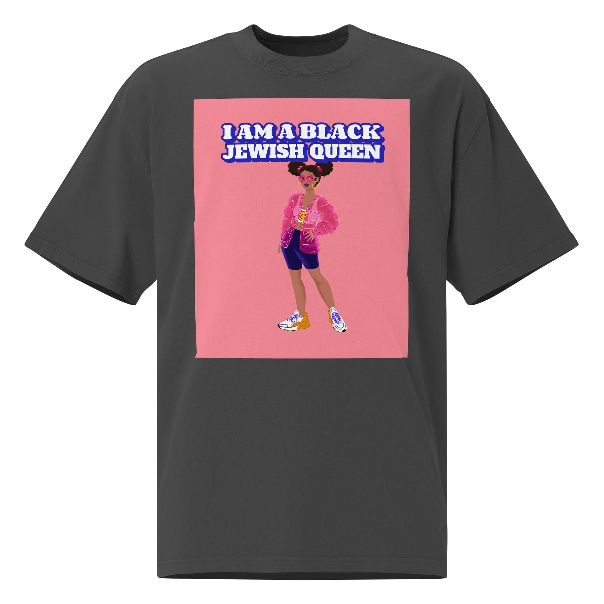 Black & Jewish Love | Unisex Oversized Faded T-Shirt