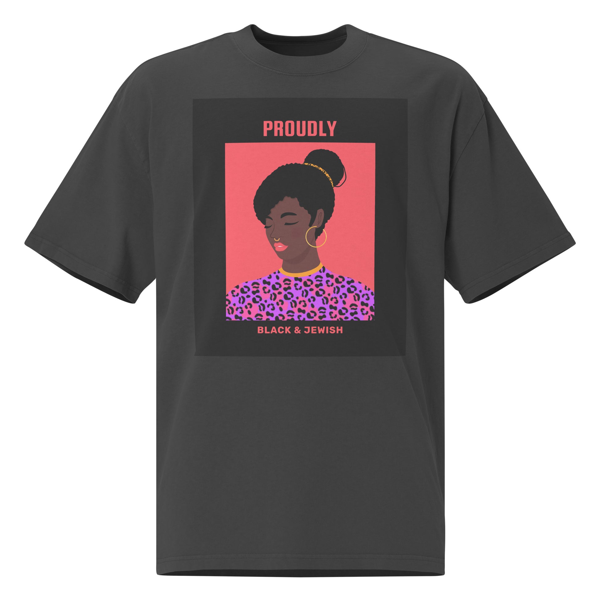 Black & Jewish Love | Unisex Oversized Faded T-Shirt