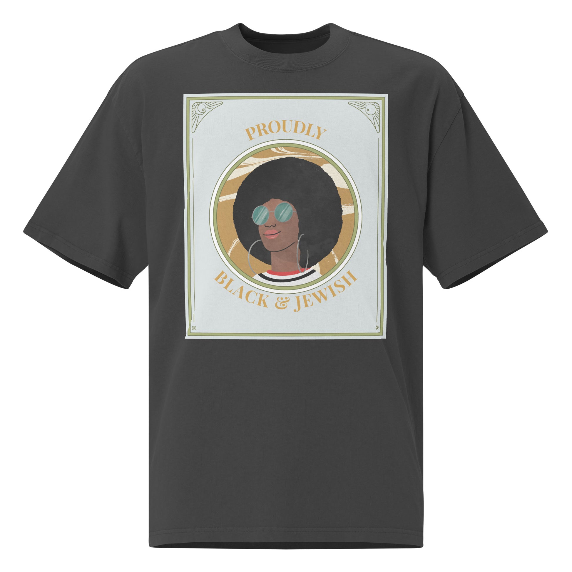 Black & Jewish Love | Unisex Oversized Faded T-Shirt