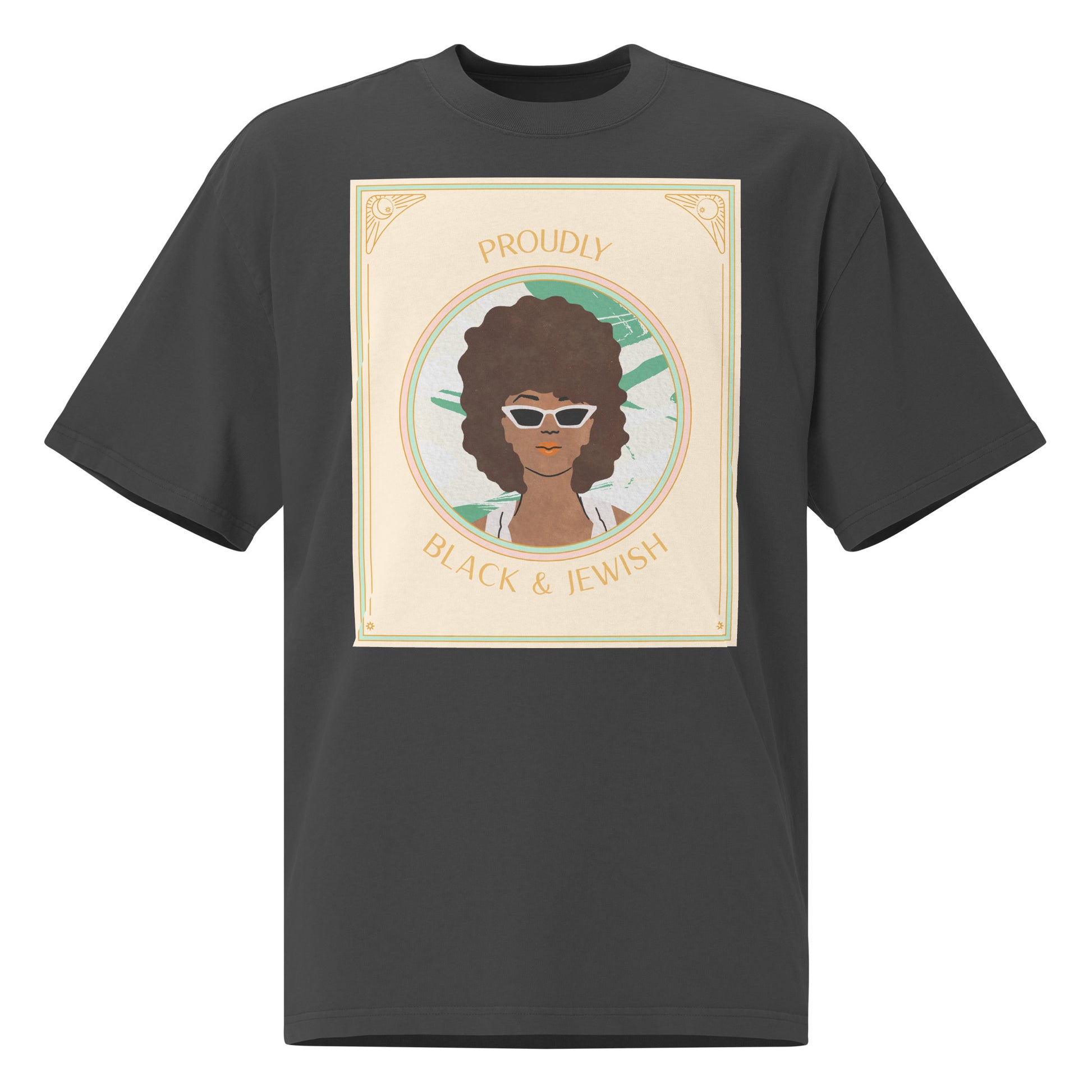 Black & Jewish Love | Unisex Oversized Faded T-Shirt