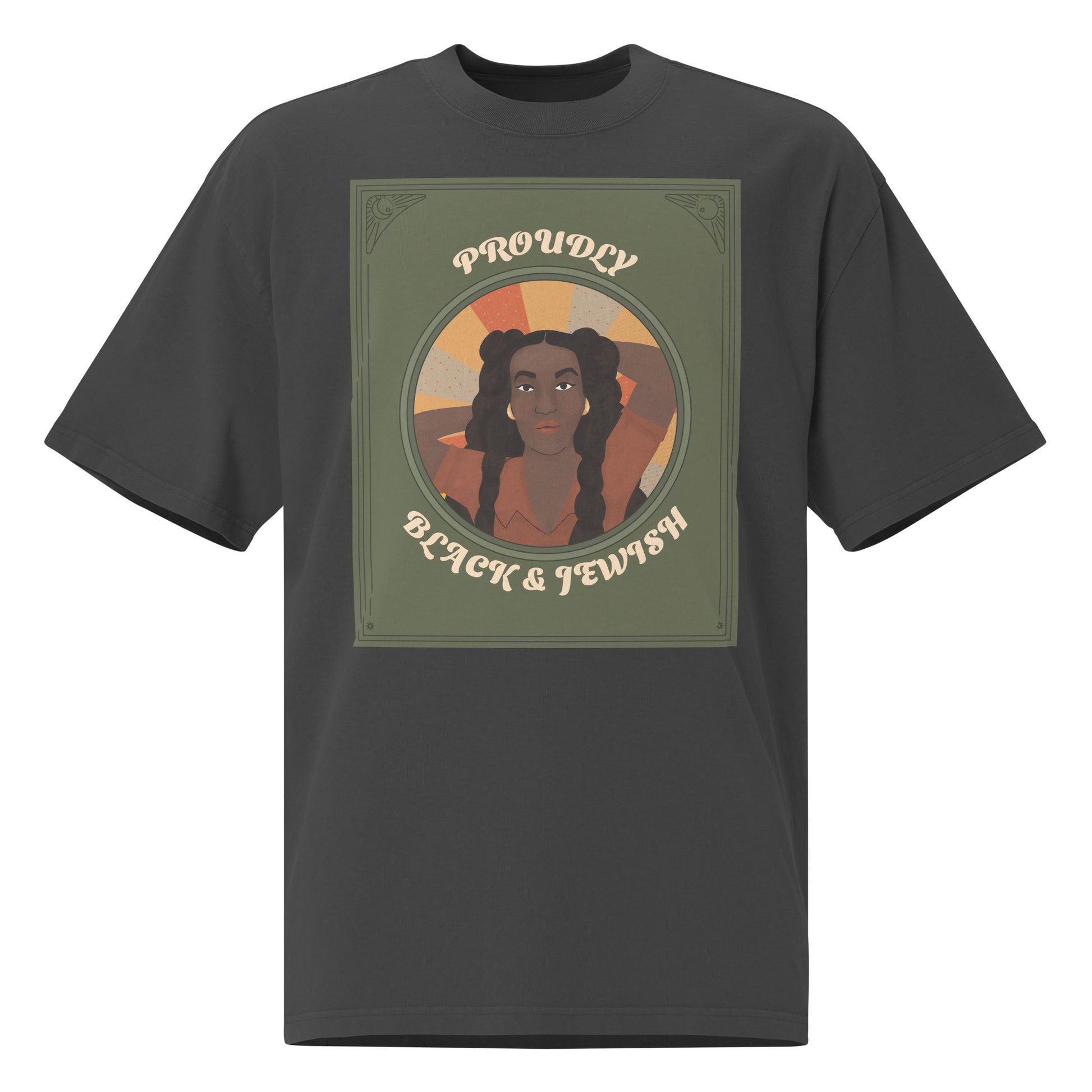 Black & Jewish Love | Unisex Oversized Faded T-Shirt