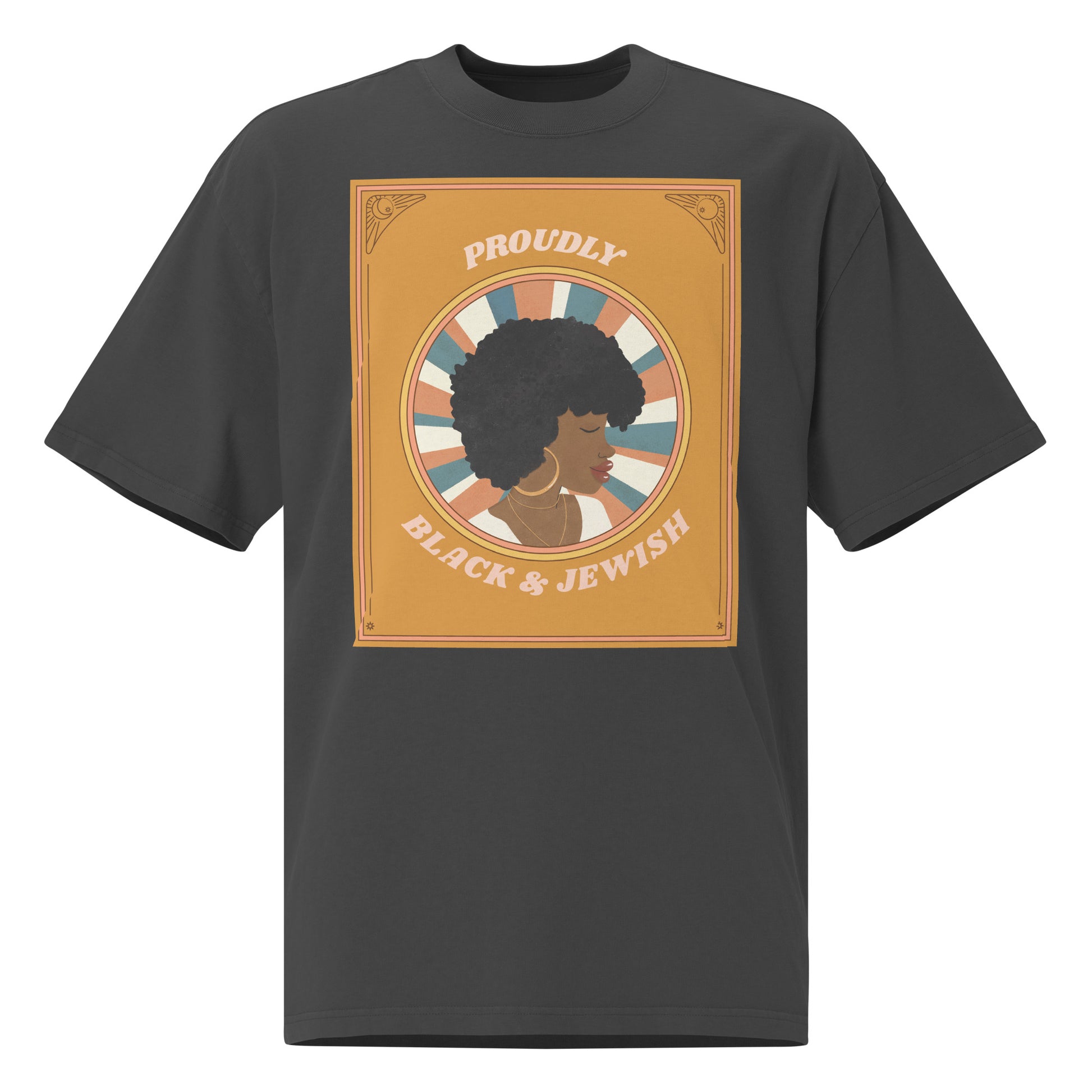 Black & Jewish Love | Unisex Oversized Faded T-Shirt