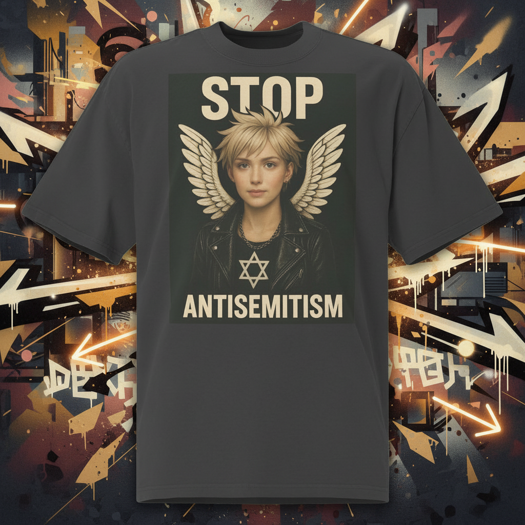 Holy Defenders Against Antisemitism | Unisex Oversized Faded T-Shirt Jouparty