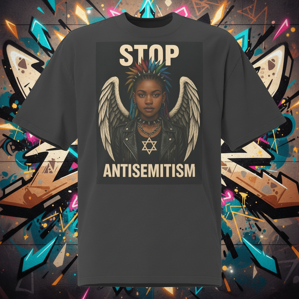 Holy Defenders Against Antisemitism | Unisex Oversized Faded T-Shirt Jouparty