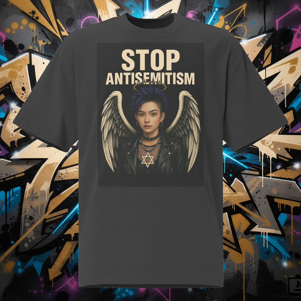 Holy Defenders Against Antisemitism | Unisex Oversized Faded T-Shirt Jouparty