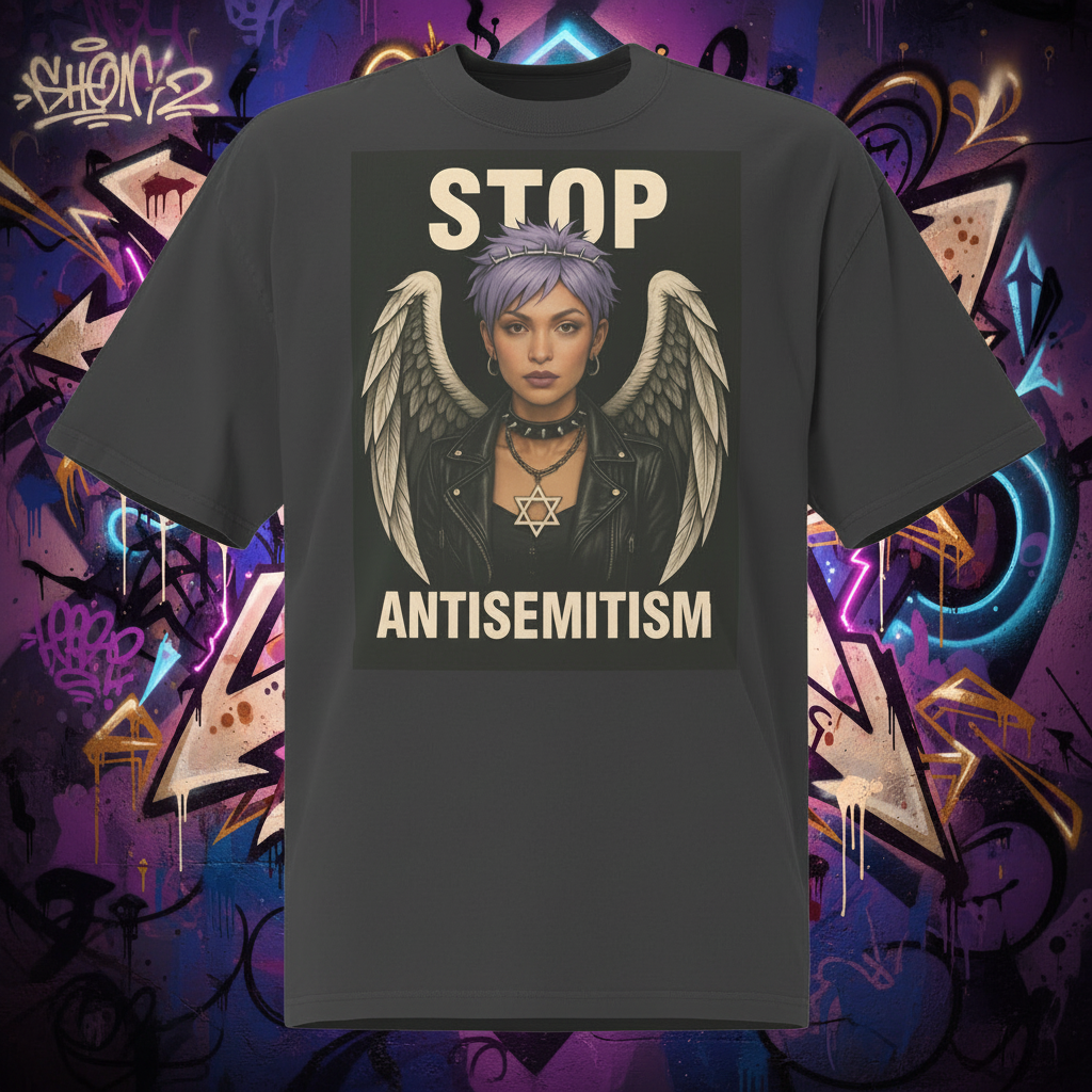 Holy Defenders Against Antisemitism | Unisex Oversized Faded T-Shirt Jouparty
