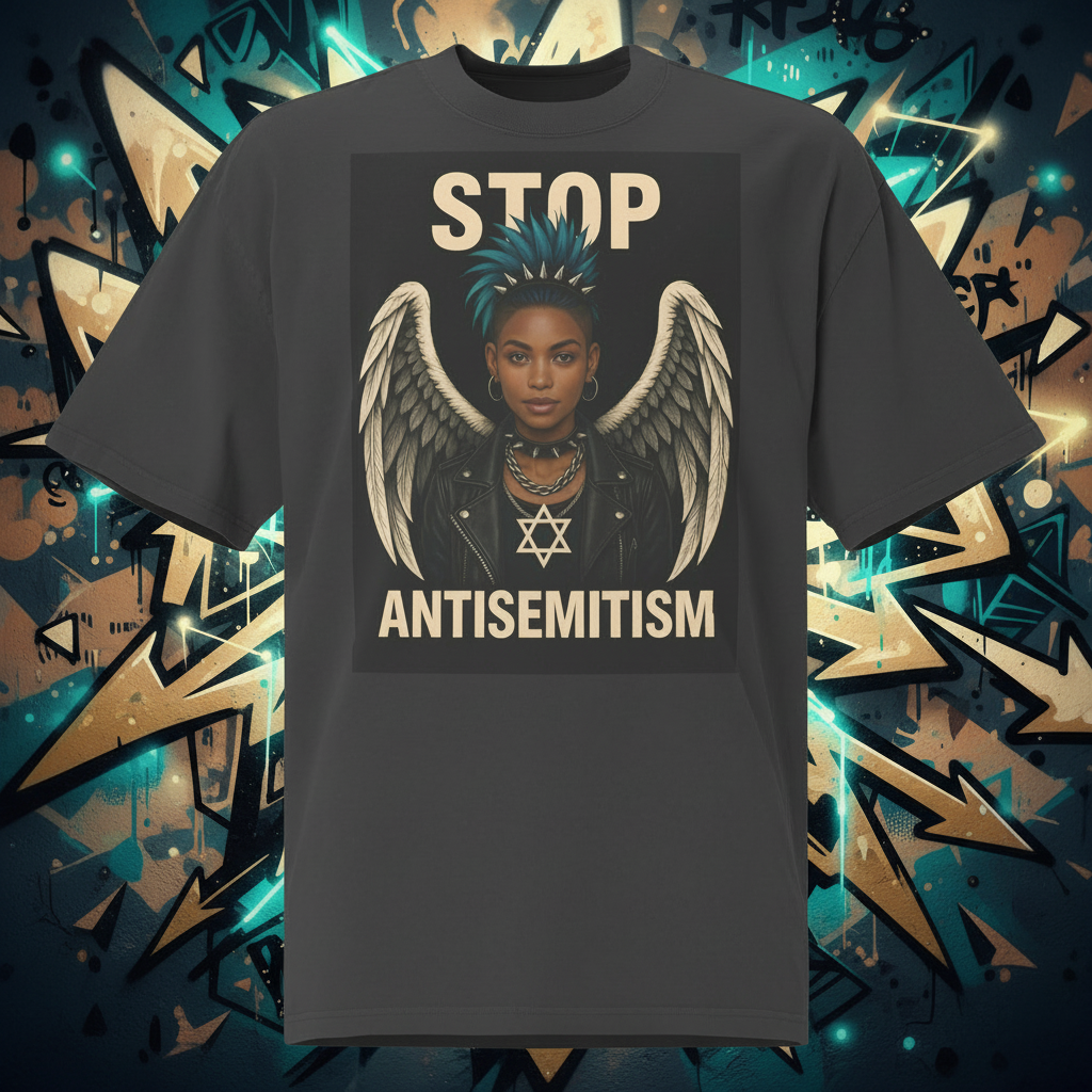 Holy Defenders Against Antisemitism | Unisex Oversized Faded T-Shirt Jouparty