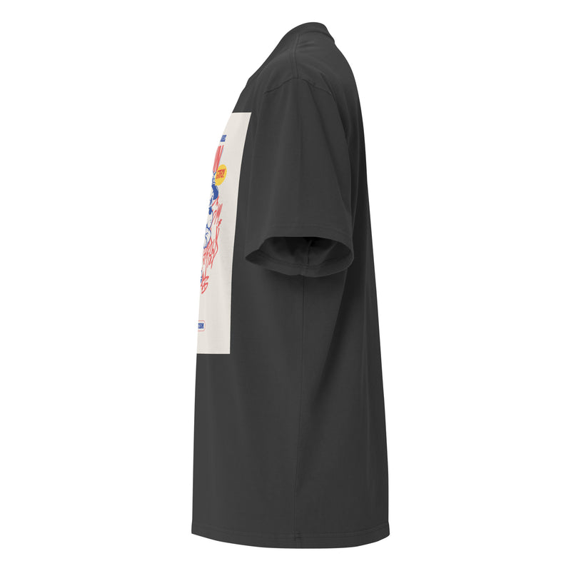 Streetart Graffiti Cartoon | Antisemitism | Unisex Oversized Faded T-Shirt