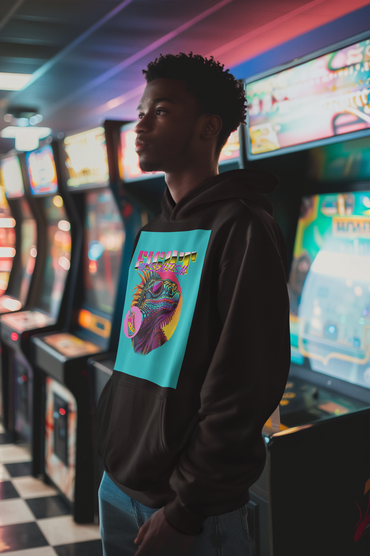 Retro Neon Animal | Unisex Hoodie Jouparty