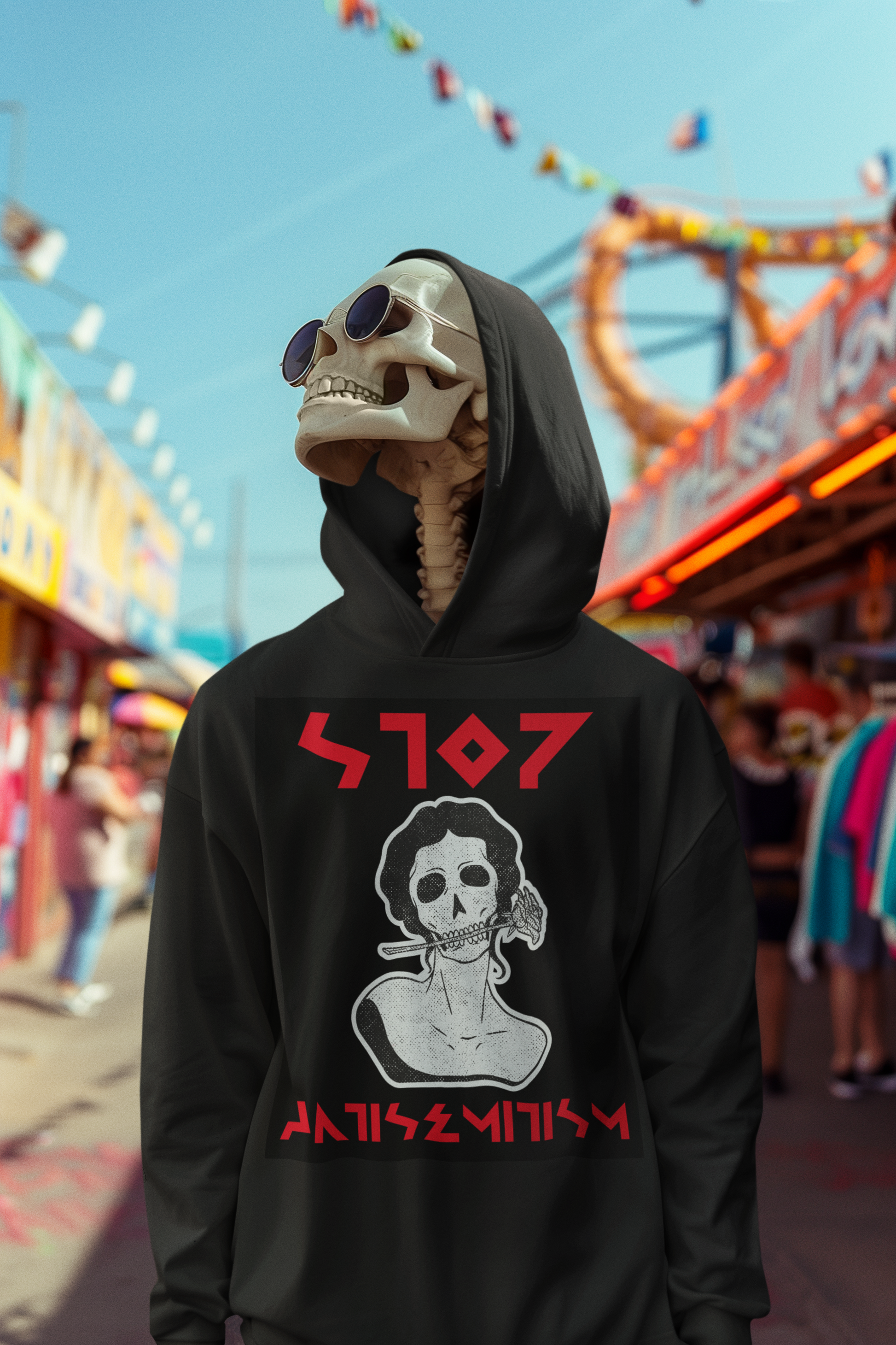 Red Fight | Antisemitism | Unisex Hoodie Jouparty