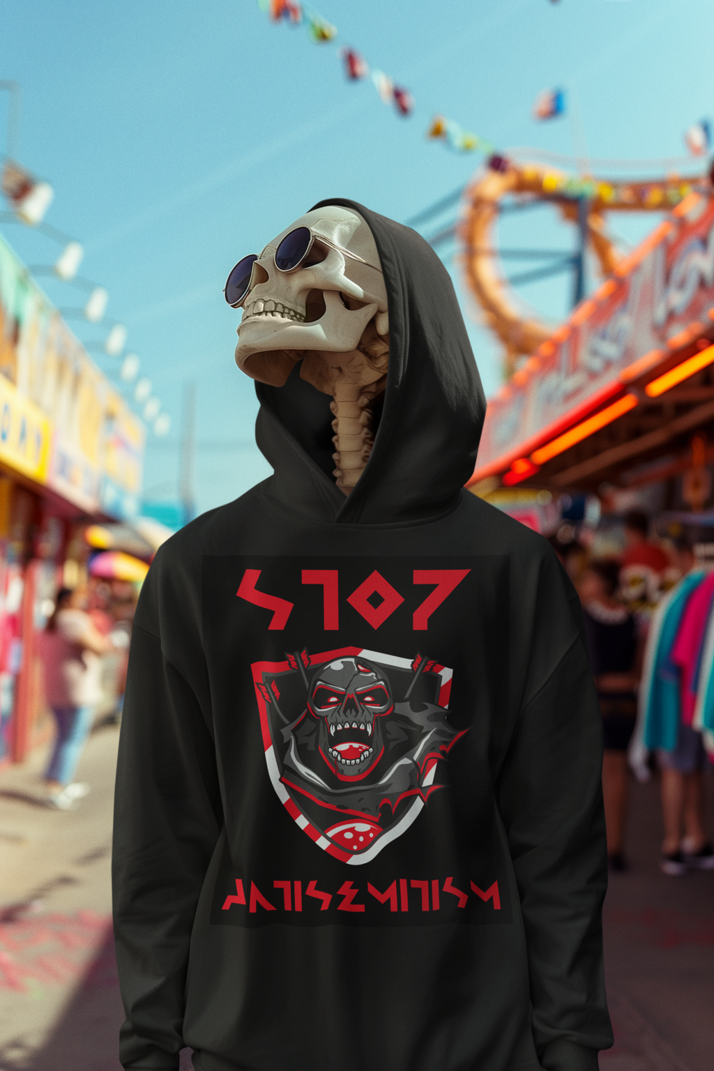 Red Fight | Antisemitism | Unisex Hoodie Jouparty