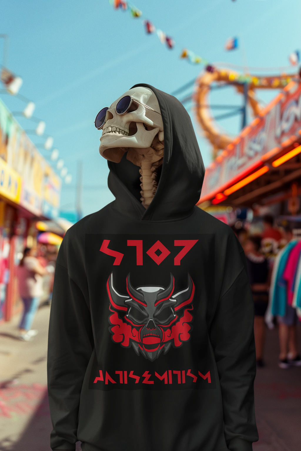 Red Fight | Antisemitism | Unisex Hoodie Jouparty