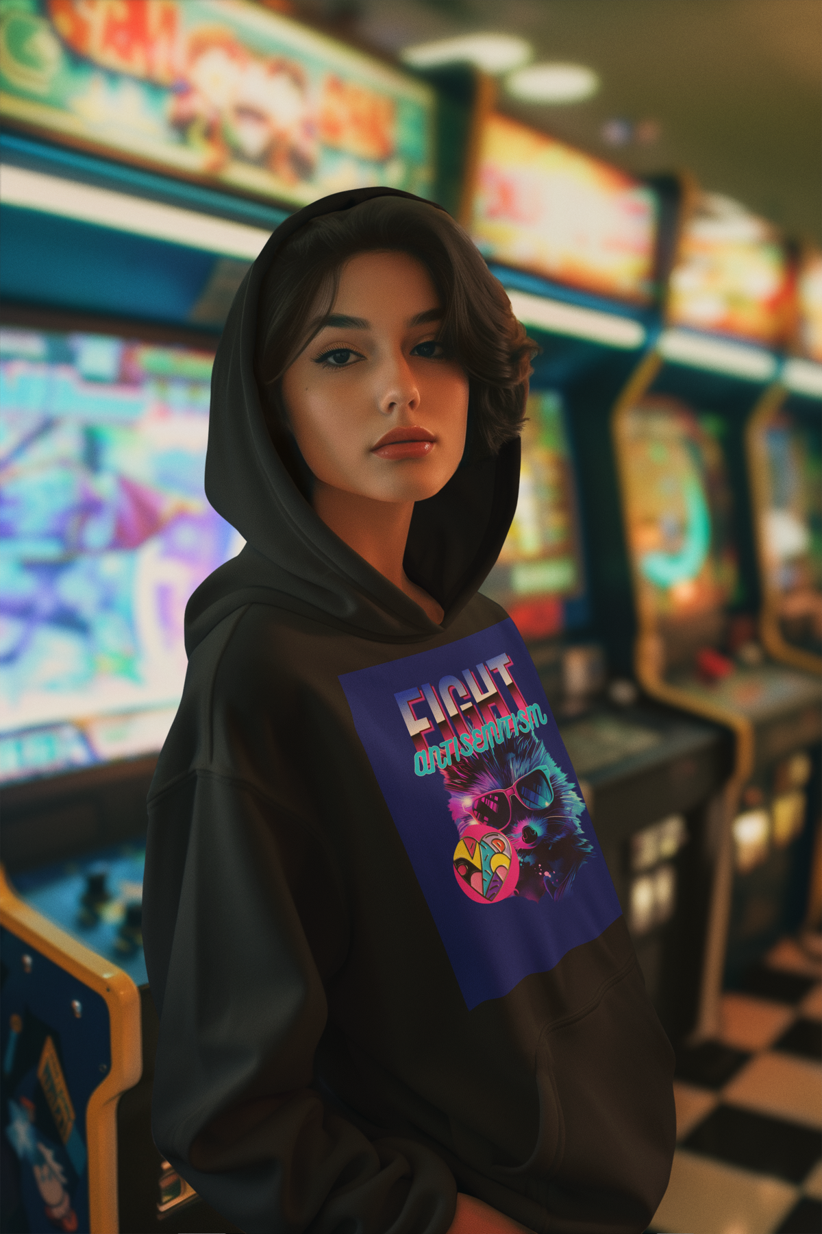 Retro Neon Animal | Unisex Hoodie Jouparty